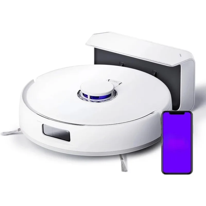 Popolare robot aspirapolvere e scopa Freo X Plus, conservazione della polvere a 7 settimane, grovigli zero, aspirazione 7800 Pa, pulizia, evitamento ostacoli tri-laser