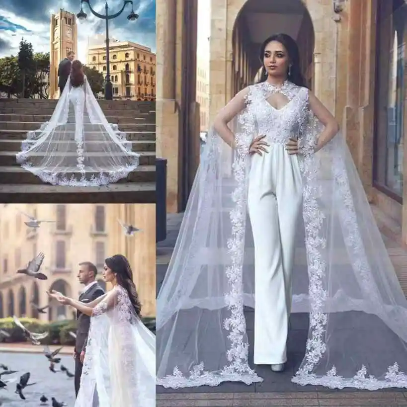 

Bridal Wedding Capes Shawl Lace Appliques Edge Bride Wraps Wedding Cloak Customized Wedding Accessories