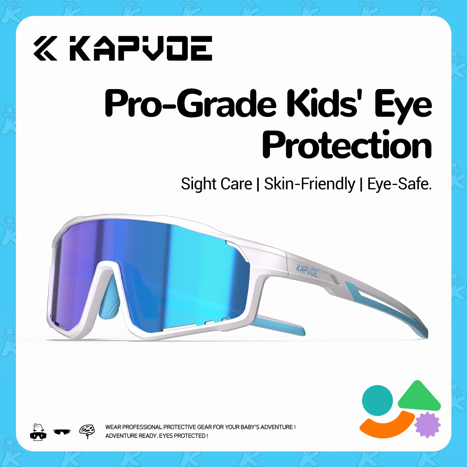 

KAPVOE New Children's Glasses Bicycle Cycling Goggles Outdoors Sports Mountain Climbing Kids Sunglasses UV400 Bike Eyewear