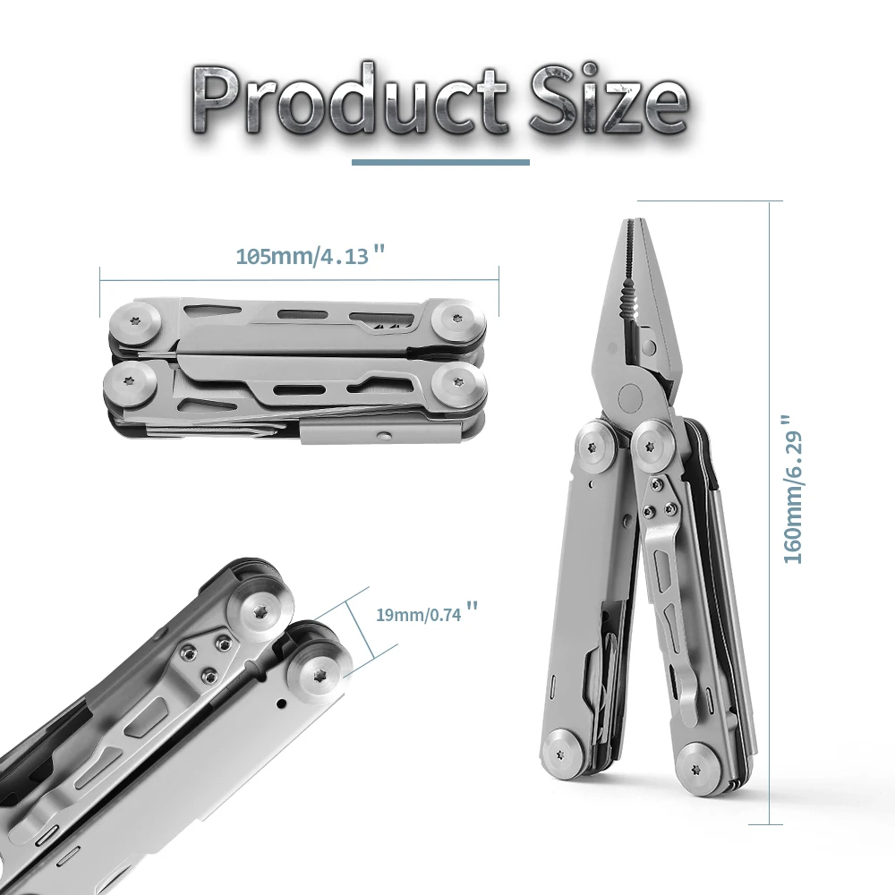 Multi-tool Pliers pocket knife, bottle opener screwdriver with nylon sheath suitable for survival camping, hunting and hiking