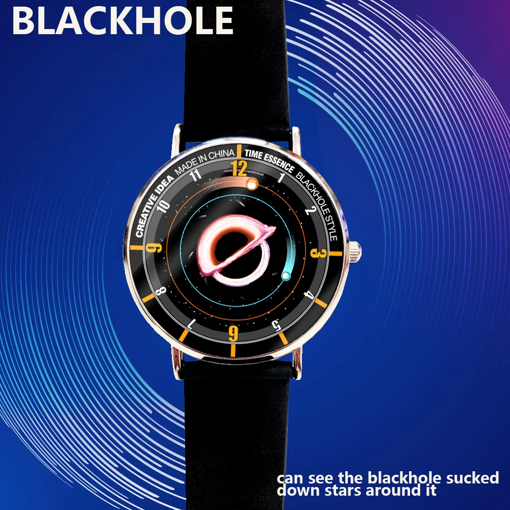 quartz ultrathin blackhole watch Creative Dynamic watch for man Silicone Flimsy woman watch strap