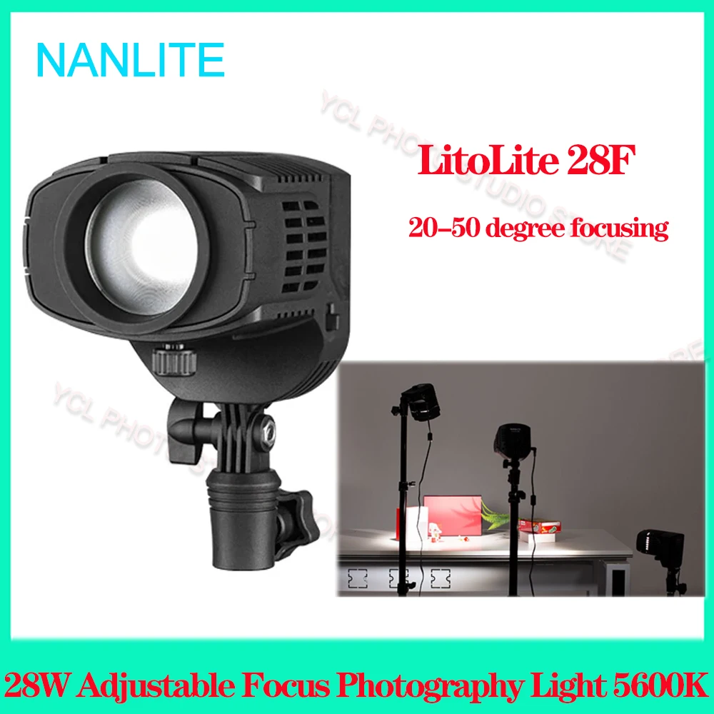 

Nanguang Nanlite Litolite 28F 28W LED COB Light 5600K Dimmable Adjustable Focus Photography Lighting for Studio Camera Spotlight