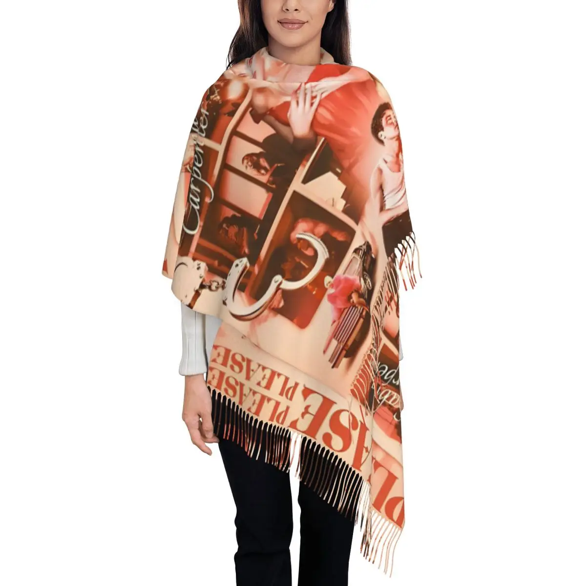 

Сабрина-плотник, пожалуйста, пожалуйста, пожалуйста, шарф для женских шалей из пашмины и накидок, короткие и милые длинные большие шарфы с кисточкой