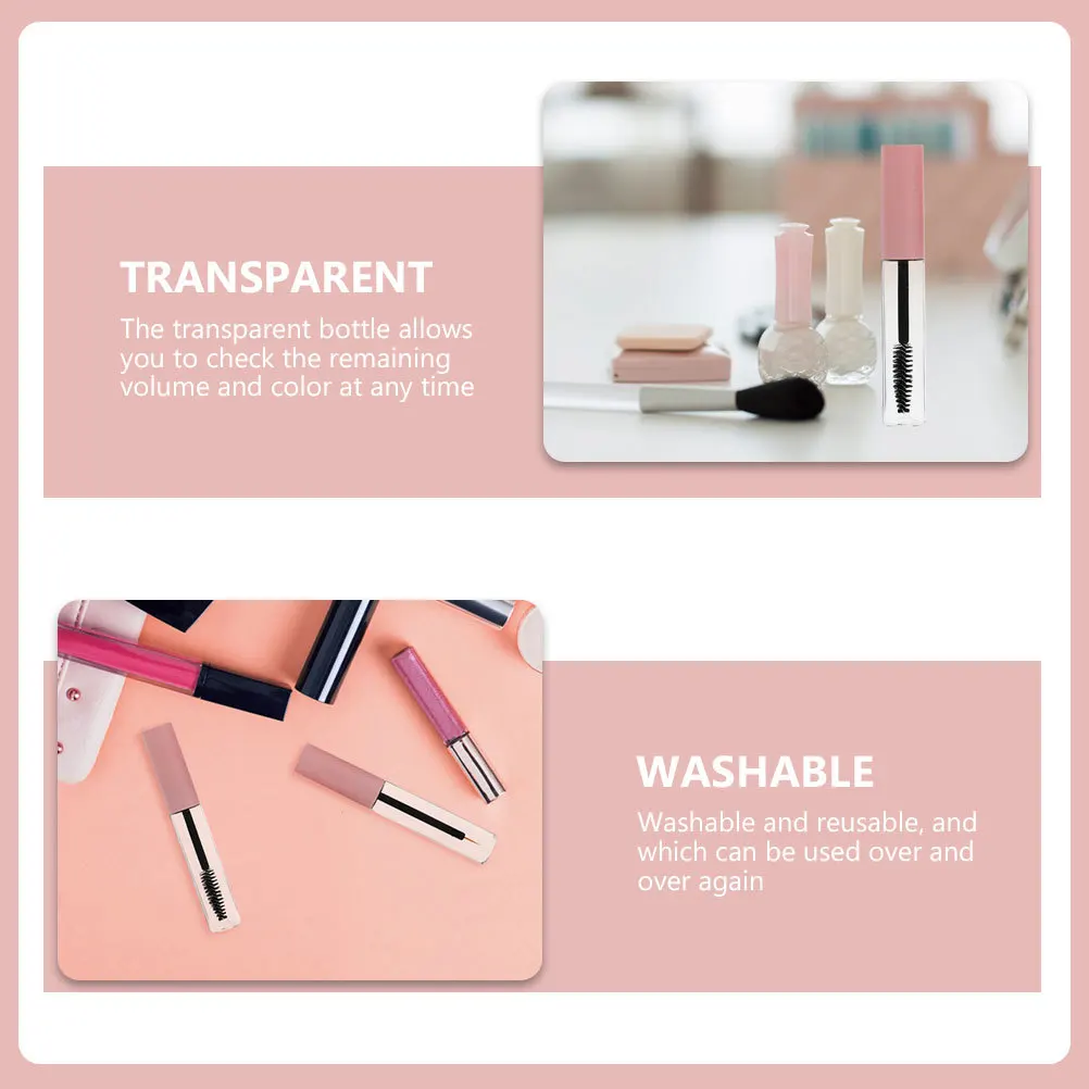 10 قطع من أنابيب الرموش المحمولة DIY زجاجات الماسكارا القابلة لإعادة الملء، حاويات كريم الرموش خفيفة الوزن للسفر #5