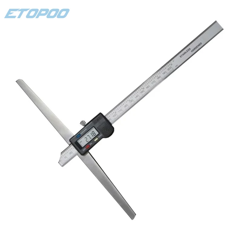 0-200X150MM High Accuracy Digital Depth Gauge Caliper Long Extended Bridge Lengthening Basal Plane Measuring Tool