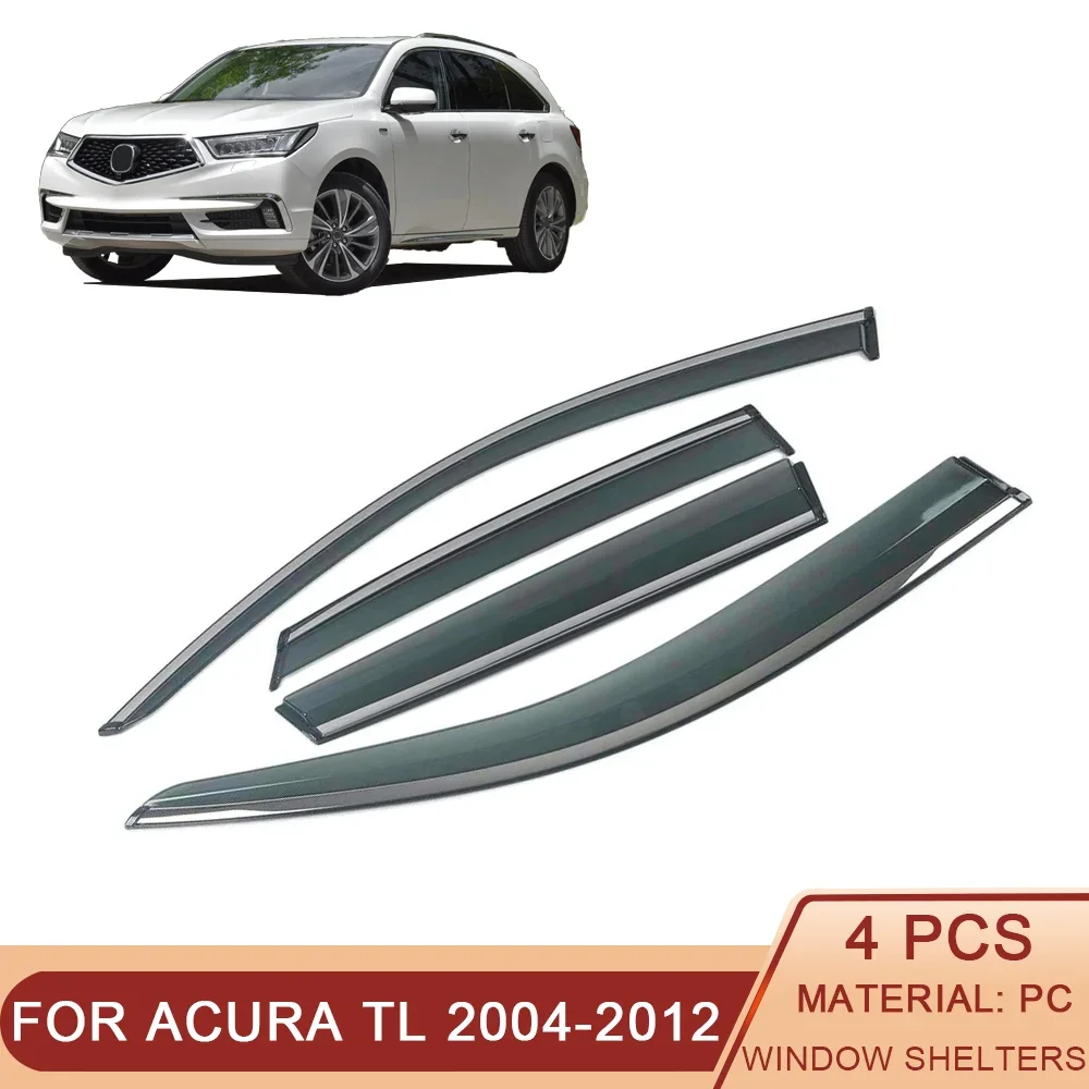 

For ACURA TL 2004-2012 Car Window Sun Rain Shade Visors Shield Shelter Protector Cover Trim Frame Sticker