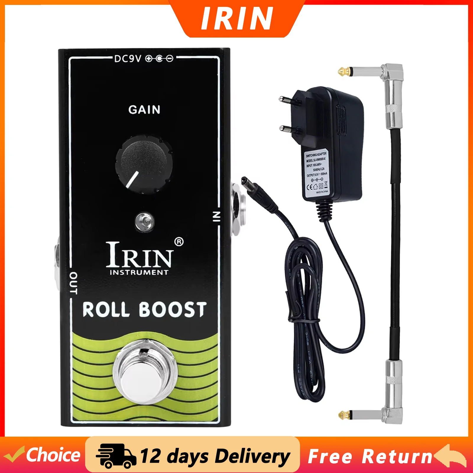 IRIN RF-14 Roll Boos Guitar Effect Pedal Clear Tone Stimulating Tone Metal Casing Pedal True Bypass Electric Guitar Accessories