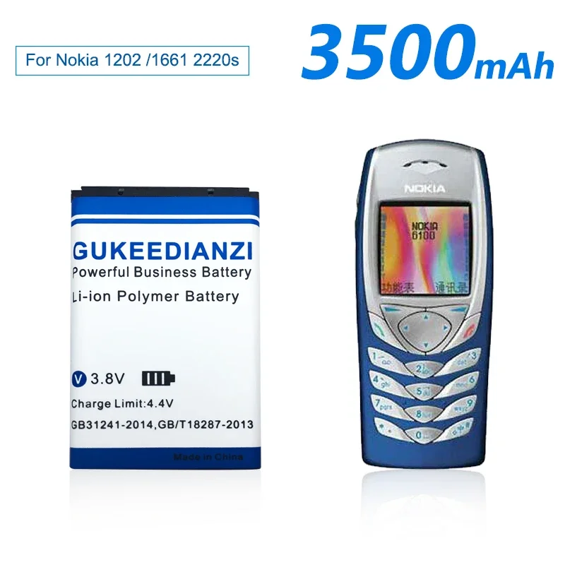 BL-4C 3500mAh High Capacity Mobile Phone Battery For Nokia 7270/6100/2650/2652/5100/6101/6103/6125/6131/2228/6300