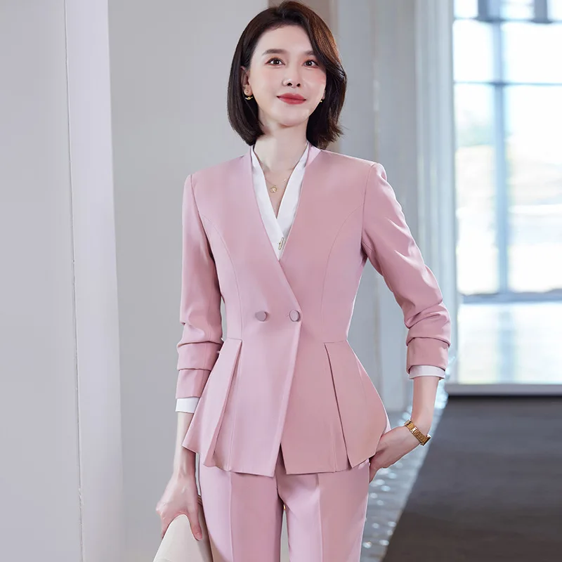 High-End Suit Autumn High-End Business Wear Broadcast Art Exam Elegant Formal Clothes Jewelry Shop Workwear Suit Autumn