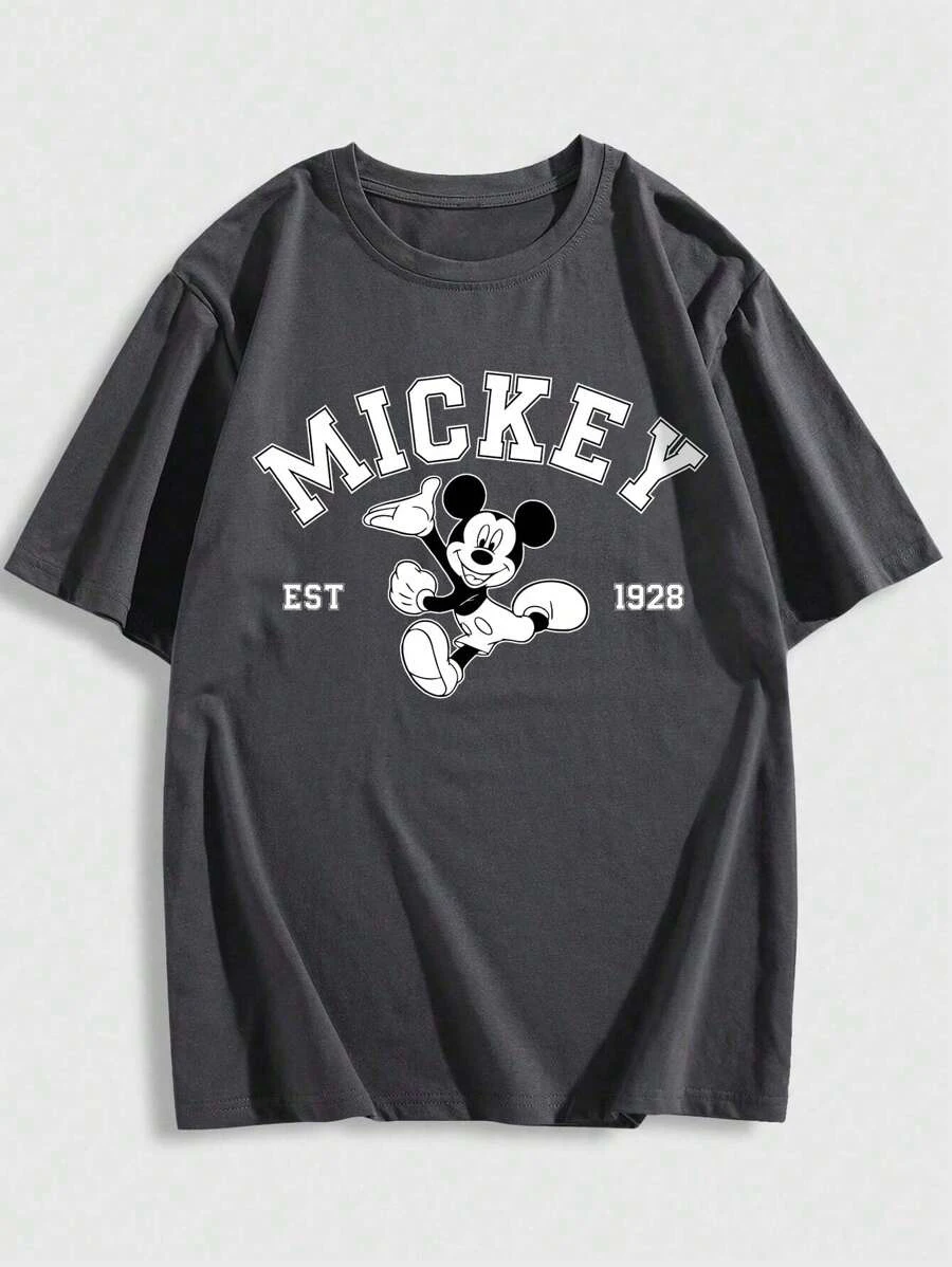 Disney Mickey Est 1928 dessin animé imprimé à manches courtes hommes T-Shirt hommes décontracté été coton vêtements pour hommes nouveau dans les hauts survêtement
