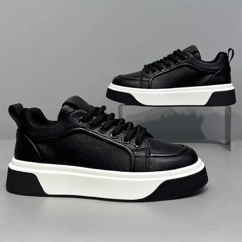 

Men's Casual Skate Shoes Flat Sole, Thick Sole Comfortable for All Seasons Fashionable and Relaxed Soft Sole Minimalist Style
