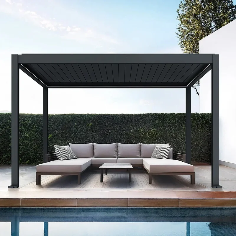 Pergola 2x3m 5x3m Design X 2m Gazebo Aluminum Structure Compact Space Solution All Weather