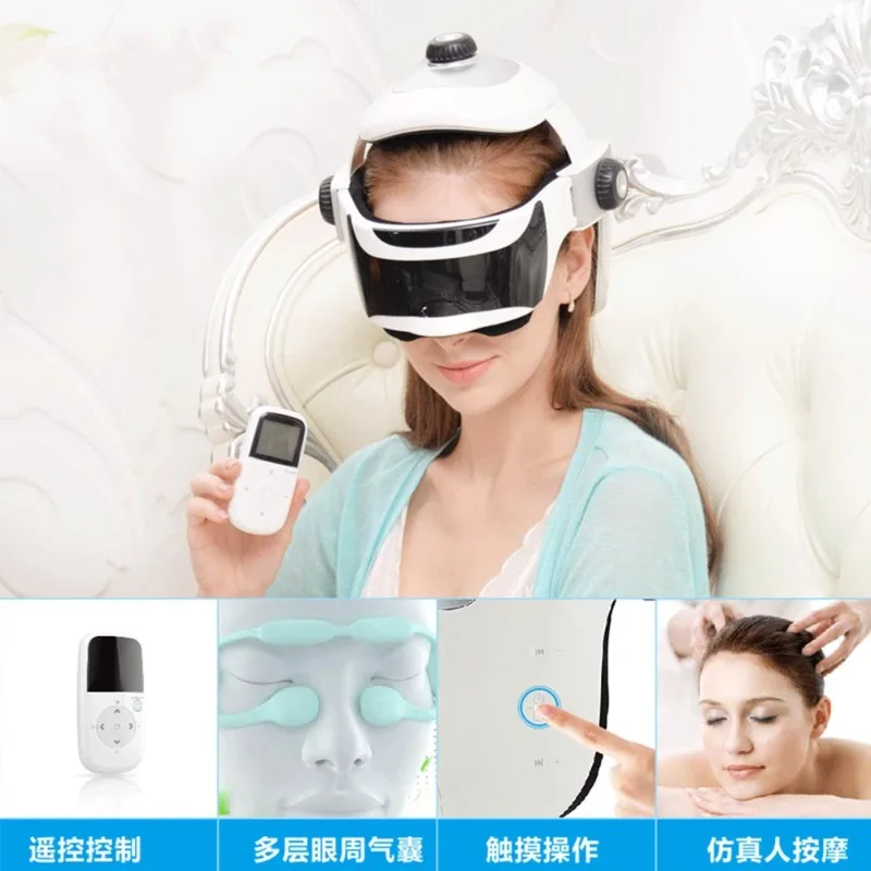 New head massager hot compress eye and brain synchronization