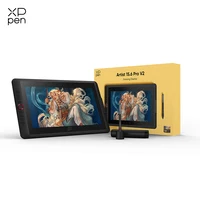 XPPen New Artist 15,6 Pro V2 bolígrafo gráfico tableta Monitor pantalla de 15,4 pulgadas presión 16K con Dial rojo teclas rápidas para Windows Mac