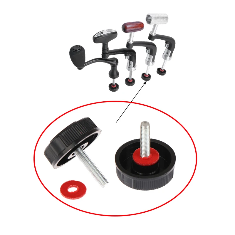 5/10Pcs Universal Fishing Reel Handle Screw Nut Caps Covers With Gaskets For Fishing Reel Handle Fishing Power Handle Screws