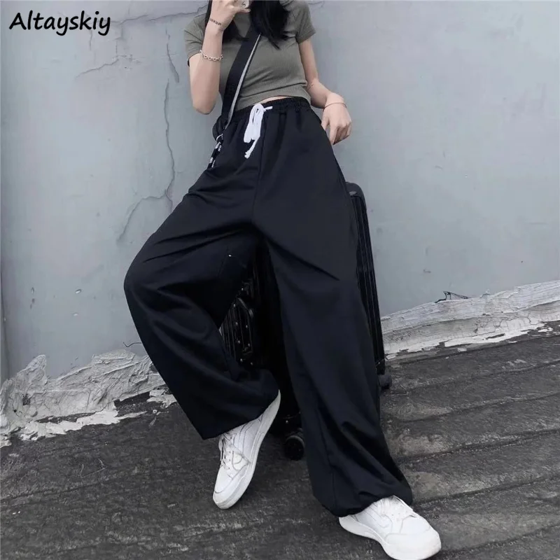 

Cargo Pants Women Baggy BF Vintage Streetwear Chic Casual All-match Spring High Waist Simple Sporty Joggers Preppy Style Fashion