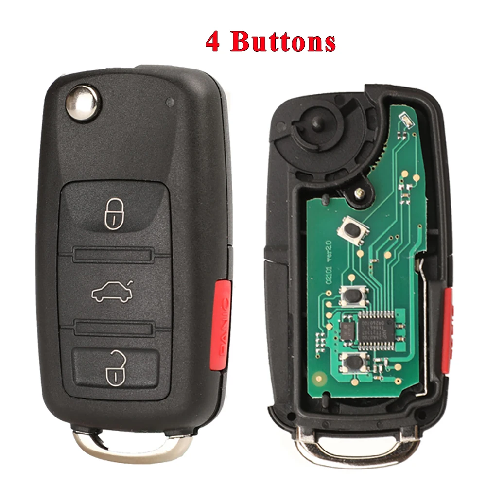 Jingyuqin 3/4BTN 315/433 MHz ID46 Flip Remote Auto Schlüsselanhänger Für Touareg VW Touareg Phaeton 2002-2012 3D 0959753 R /3D 0959753 AK AR