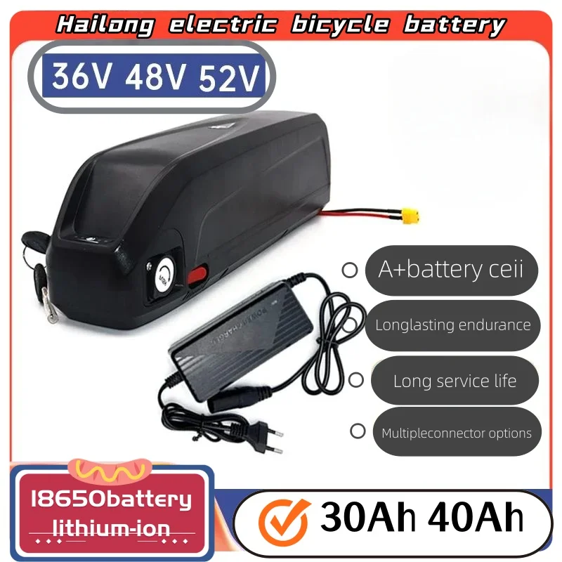 

for 36V 48V 52V 40Ah New Full Capacity Power Hailong Battery Lithium Battery Pack Suitable For 250-1500W