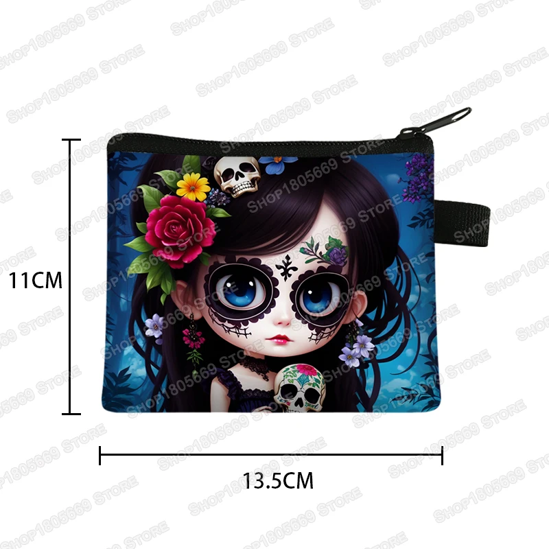 Cartoon Dragon Baby Print Coin Purse Fantasy Gothic Girls Wallet Fairy Angel Money Coin Bag Credit Card Key Lipstick Holder Gift - view 5