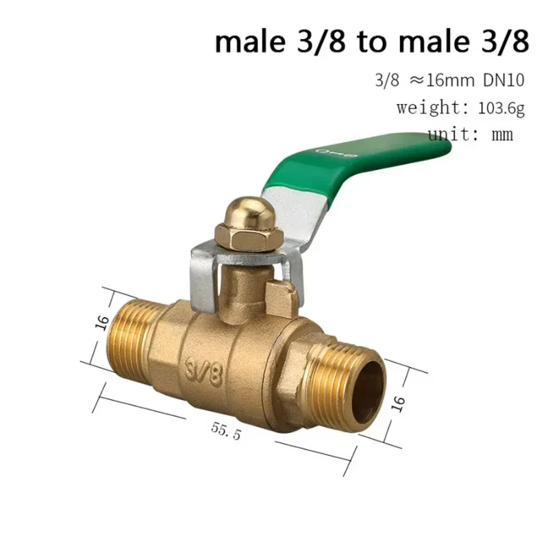 Thickened Copper Ball Valve 1/4 3/8