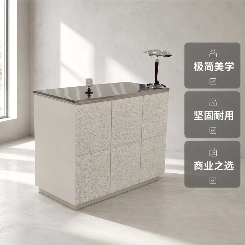 New stainless steel bar counter clothing store cave slate checkout page premium counter women's clothing buyer store front desk