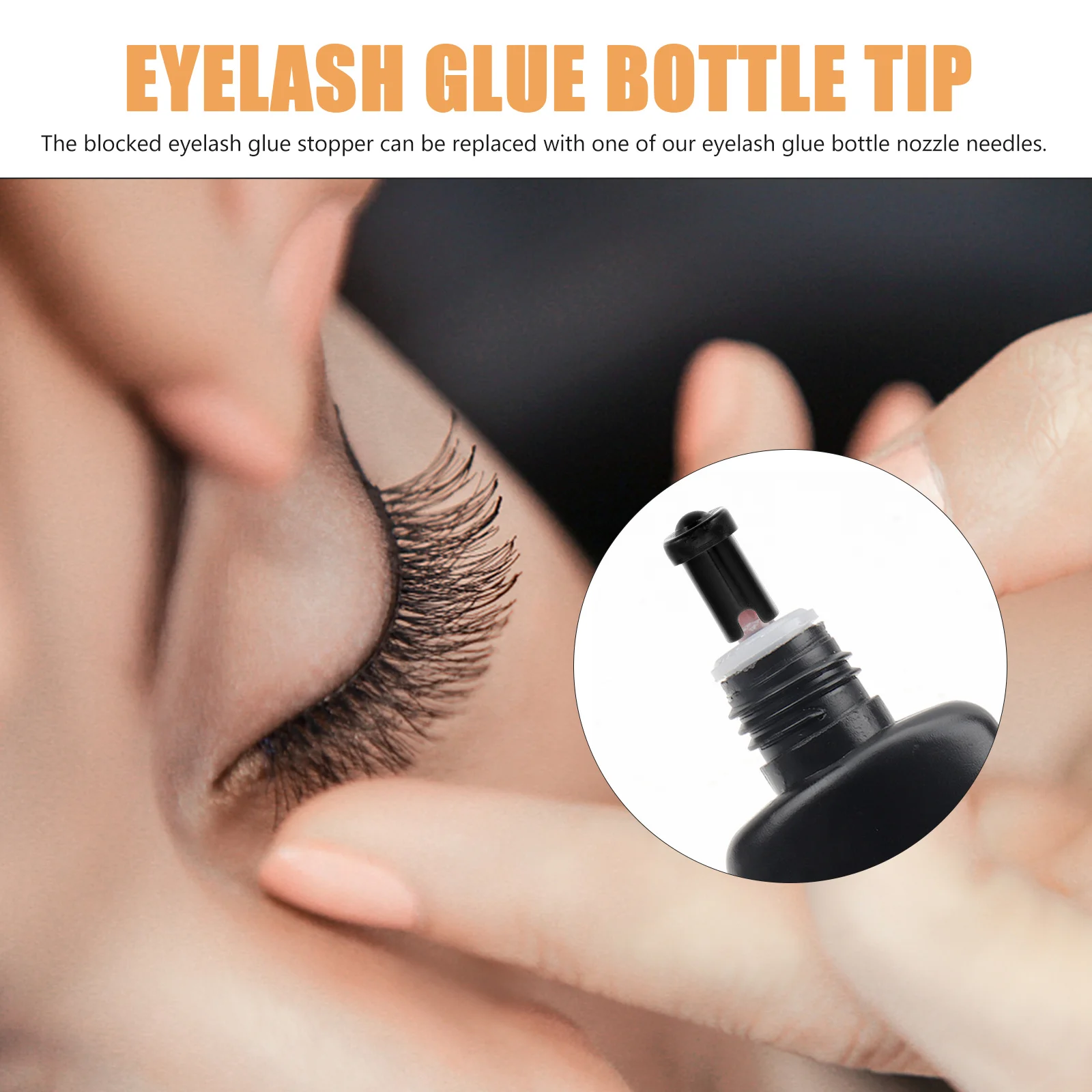 

100Pcs Eyelash Glue Bottle Nozzle Needles Anti Clog Pin Professional Lash Extension Tool Eyelash Glue Bottle Anti Clog Needle