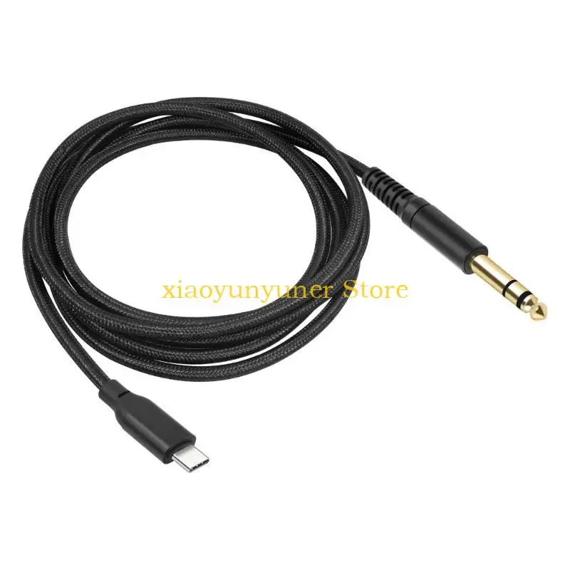 P9JB Electric Guitar Connection Wire Line USB C to 1/4inch TRS Recording Cable Line