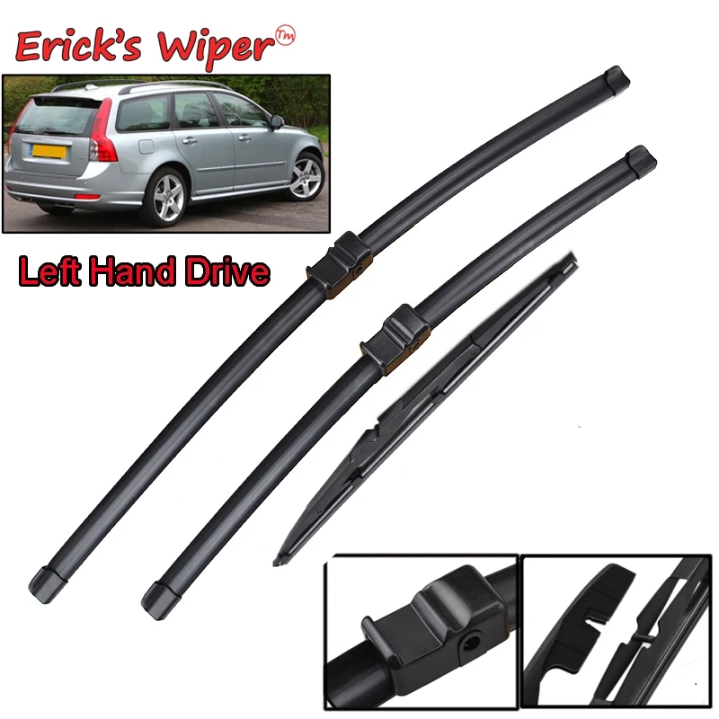 Erick\'s Wiper LHD Front & Rear Wiper Blades Set For Volvo V50 2004 - 2006 Windshield Windscreen Window Rain Brushes 26\