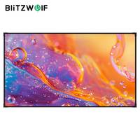 BlitzWolf  VS10 100-Inch 4K Narrow-border Projection Screen Gray Crystal Fixed Frame Home Theater for Long focal Laser Projector