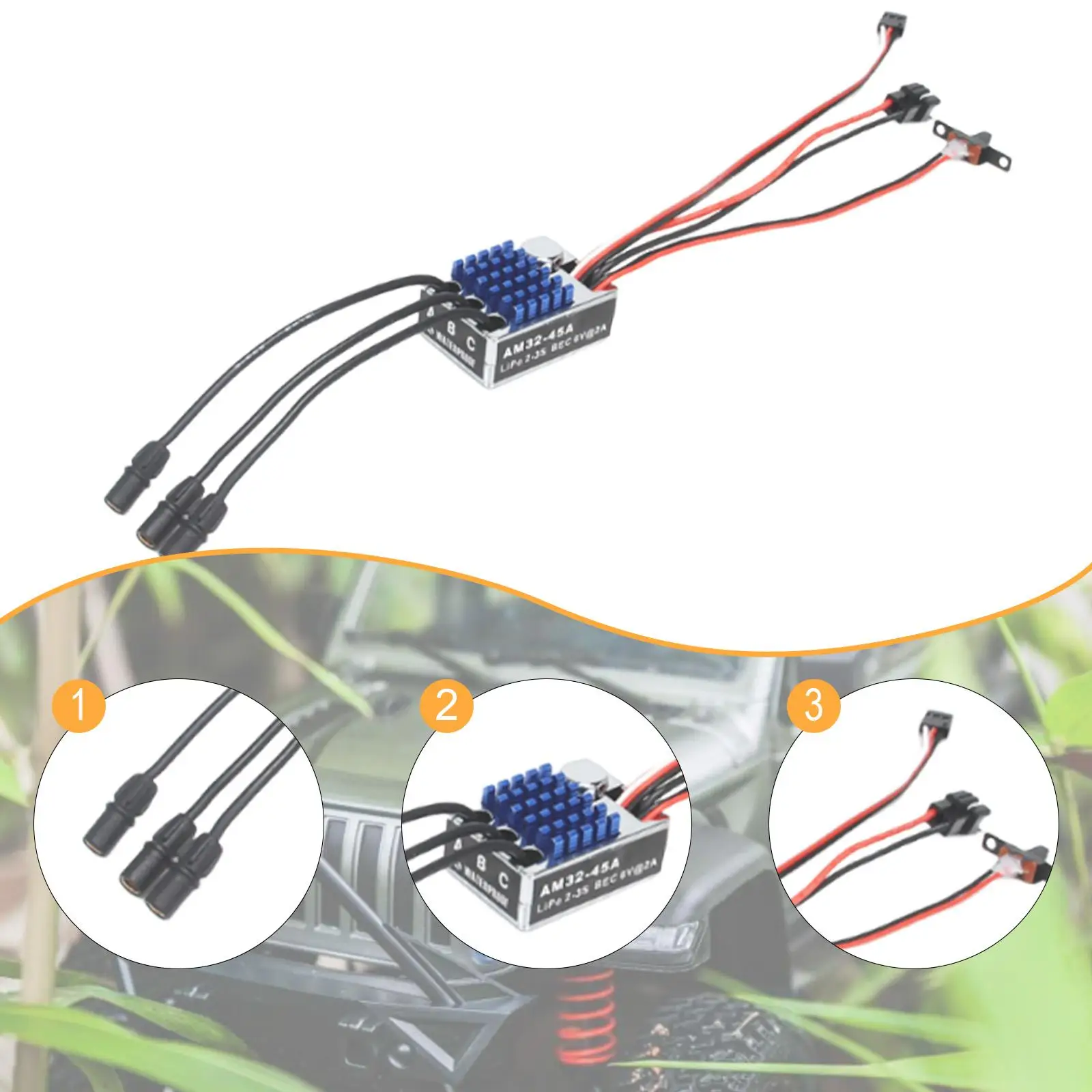 45A bürstenloses ESC-Upgrade-Zubehör liefern leistungsstarke elektrische Geschwindigkeit
