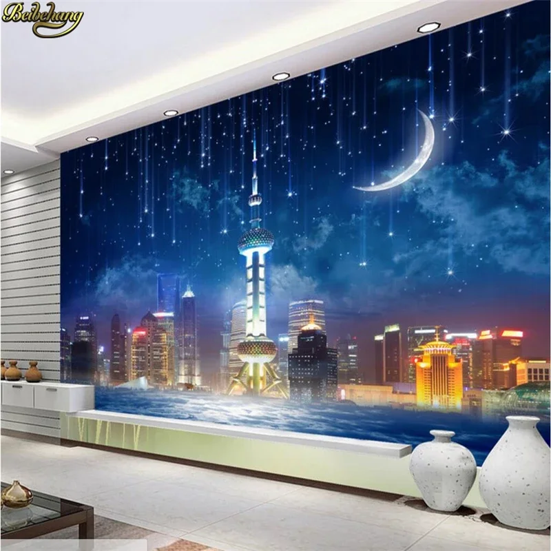 beibehang photo Star City wallpaper for wall visual effects large mural wallpaper for living room sofa backdrop 3d mural sticker