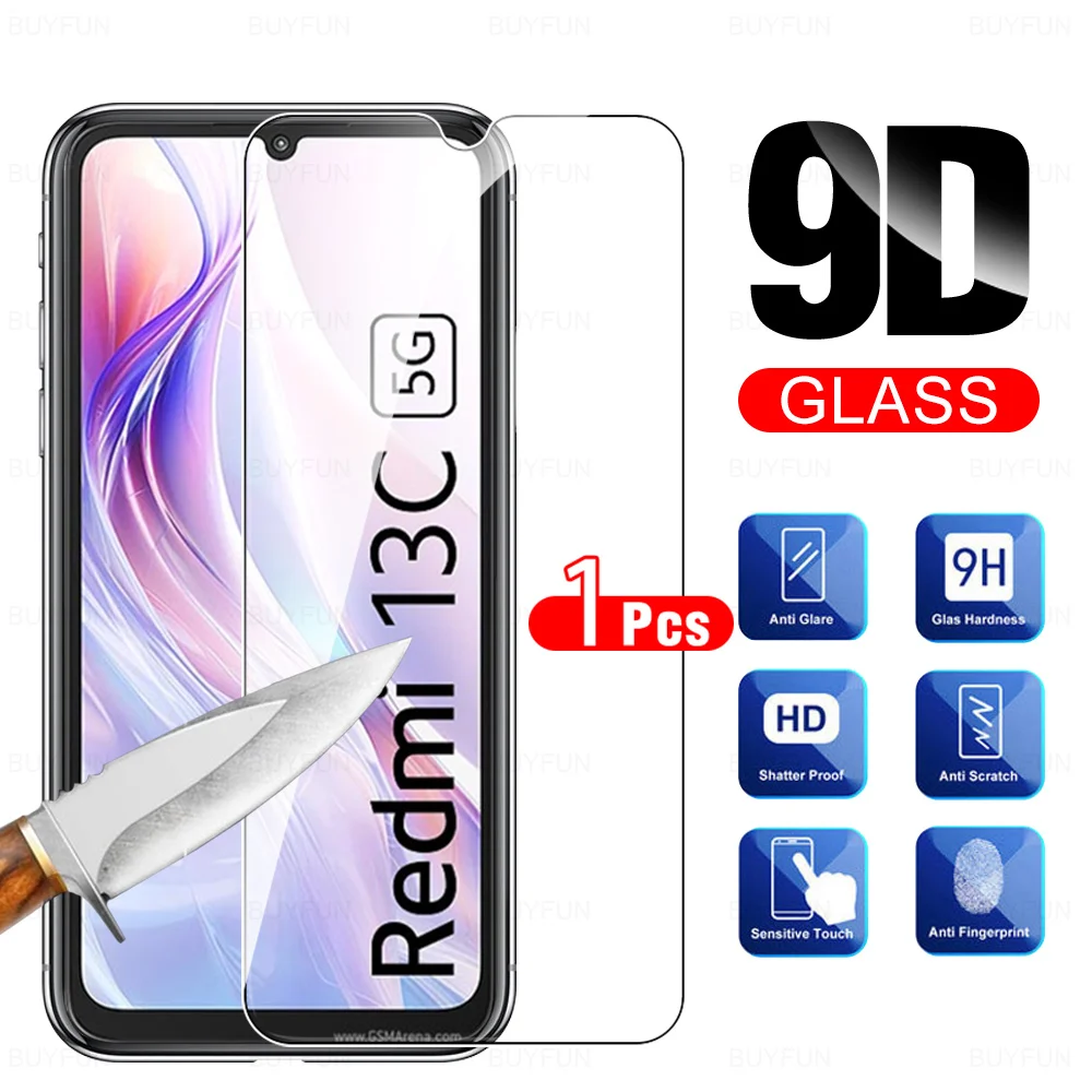 Tempered Glass For Xiaomi Redmi 13C 5G 13R Screen Protector For Xiaomi Redmi 13C 4G Redmi13C 13 C C13 mi13R Full Cover HD Film