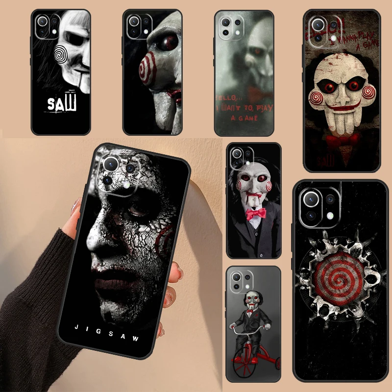 Jigsaw Saw Horror Case For POCO F5 X5 X3 Pro X4 F4 GT M5s M6 Pro F3 Xiaomi 13 Ultra 12 Lite 12X 11T 12T Pro