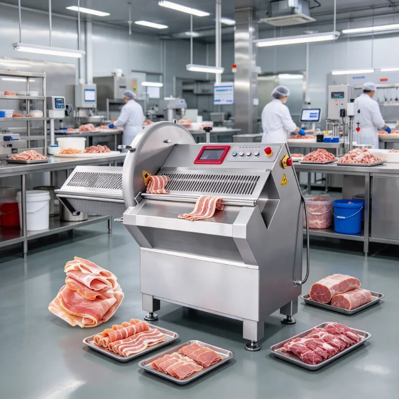 Meat Portioning Machine Full Automatic Electric Commercial Cutter Advanced Design Chicken Meat Slicing Good Price Customized