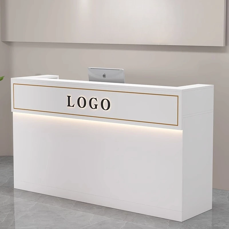 

Simple Design Cafe Reception Counter Beauty Salon Modern Small Reception Desk Drawers Storage Tresen Rezeption Office Furniture