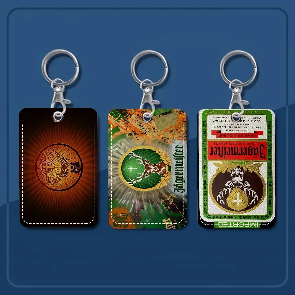 

Держатель карты доступа из искусственной кожи в стиле J-Jagermeister с брелком — защита руководителя для банковских карт, садов, чехла для автобусных карт