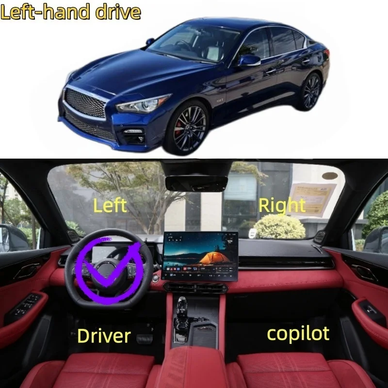 

Для Infiniti Q50/Q60/Q70: черные/карбоновые корпуса зеркал заднего вида - модифицированные зеркальные накладки в форме рога.
