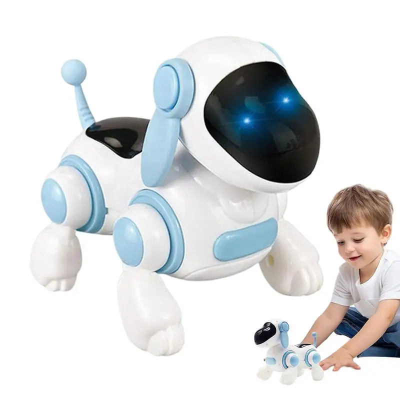 Robot Dog Toy RC Stunt Toy Dog Funny Interactive Stunt Puppy With Sound For Kid Child Age 3-7