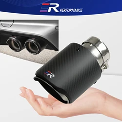 Exhaust Racing Upgrad Exhaust Tips Carbon Fiber matte decorate universal car nozzles Muffler pipe performance