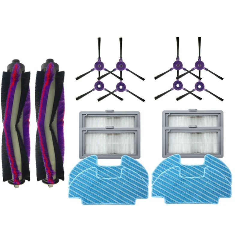 Насадка На ролик, боковая щетка, фильтр НЕРА, Швабра, тканевый пылесборник, емкость для воды для роботов-пылесосов Klauben ASRKL0221, аксессуары