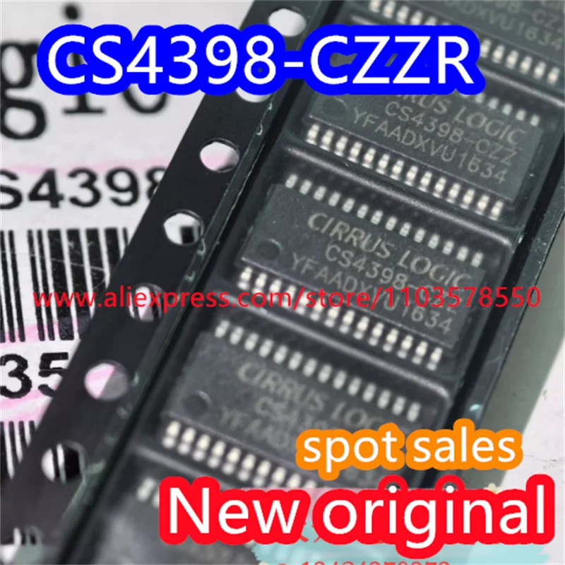 

10PCS New original CS4398-CZZR CS4398-CZZ package TSSOP28 2-channel 120dB audio DAC chip