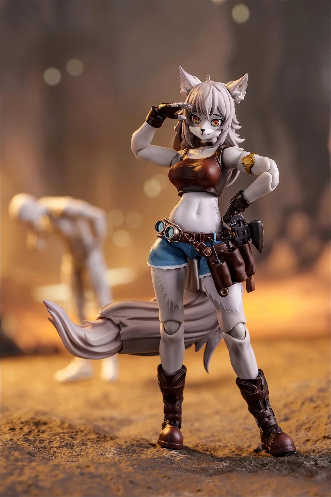 

In-stock LADoTOYS Adventure Squad Poseable Finished Action Figure, 1/12 Fox Girl Leia Peck Mecha Girl