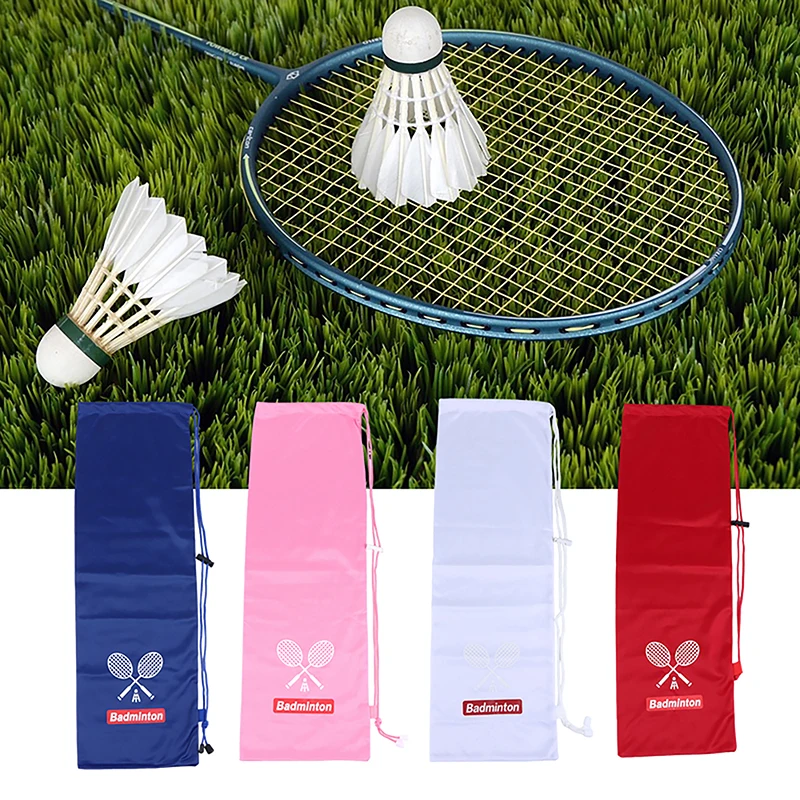

1Pc Portable Badminton Racket Bag Fleece Protective Sleeve 2 Pack Set Lightweight Racquet Storage Solution