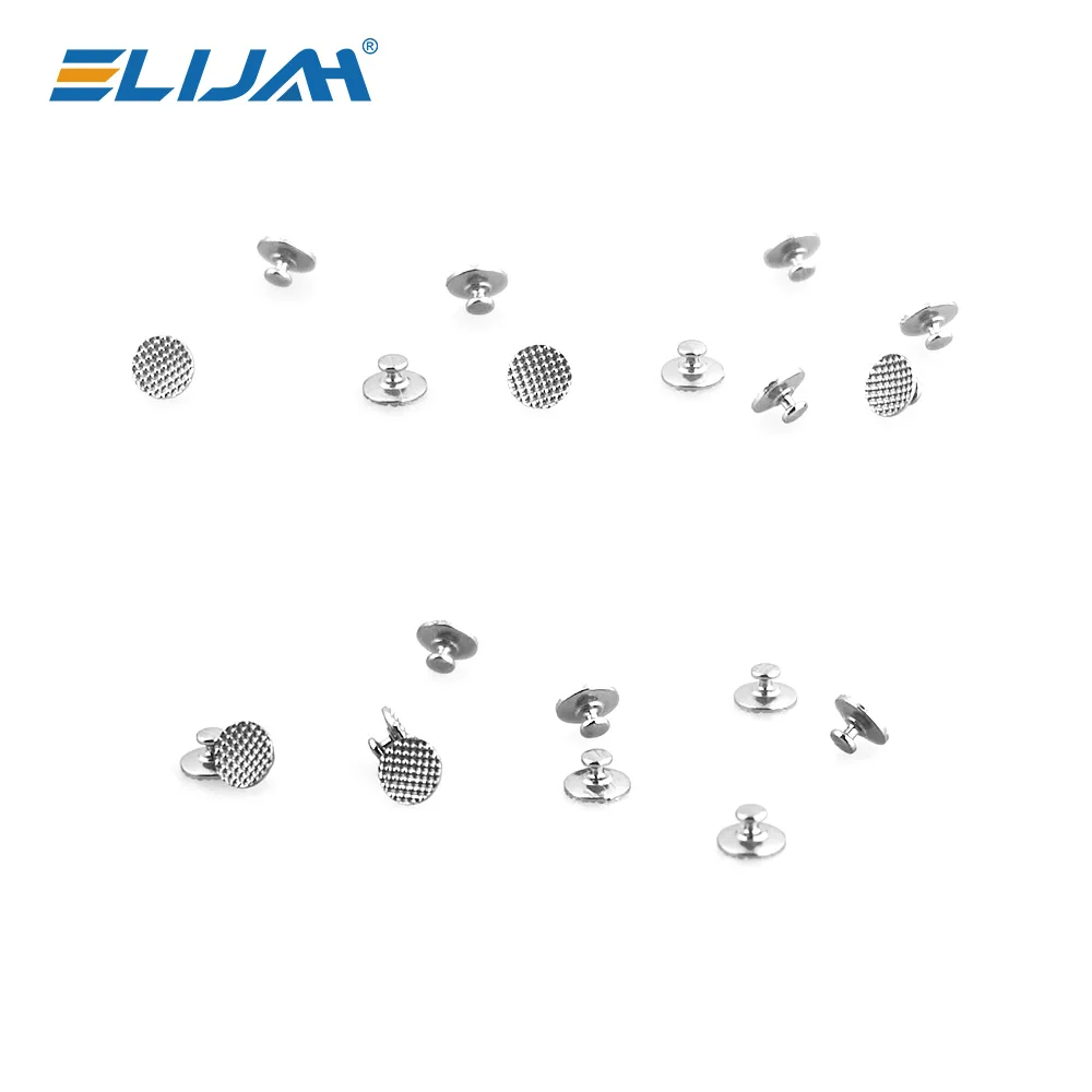 10Pcs/Bag Dental Orthodontic Lingual Button Bondable Round Mesh Base Bond Bonding Adhesive Metal Tongue Side Buckle Materials