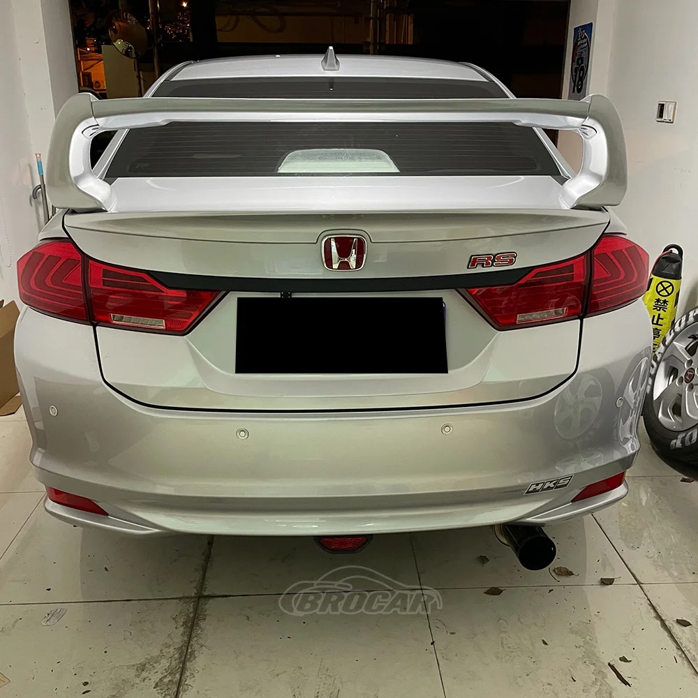 For HONDA CITY Spoiler 2008 to 2018 CITY FD2 spolier High Quality ABS Material Car Rear Wing Primer Color Rear Spoiler