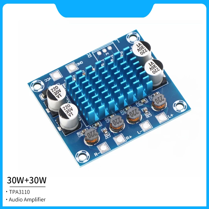 

30W+30W TPA3110 2.0 Channel Digital Stereo Audio Power Amplifier Board