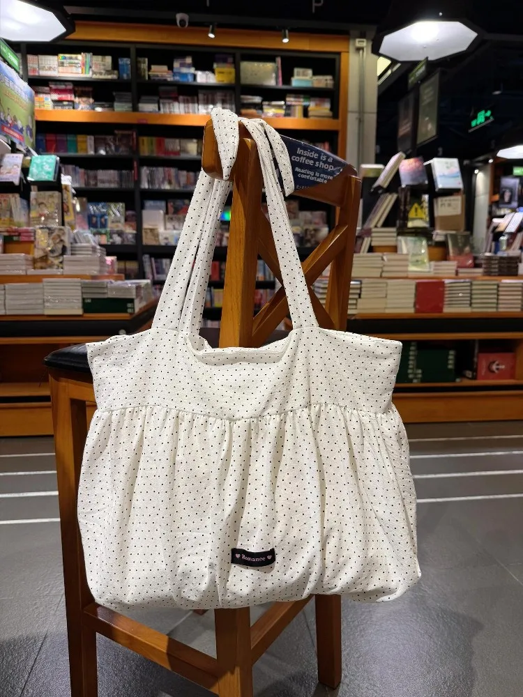 

Корейская холщовая сумка Sle Lazy Wave, новинка 2025, маленький дизайн, большая плиссированная юбка Capaci, сумка-облако с поясом, мягкая сумка-тоут