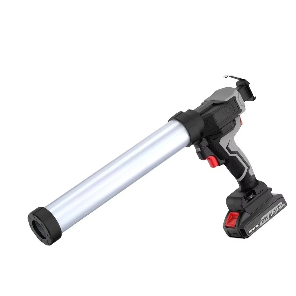 Cartucho elétrico e selante de salsicha, pistola de calafetagem com bateria de 21V com 2 baterias de lítio