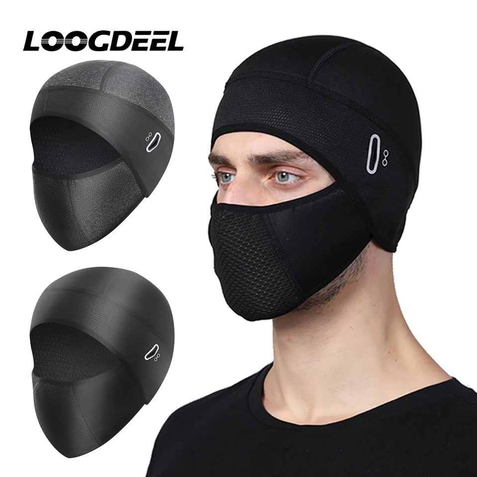 AliExpress UK LOOGDEEL Outdoor Running Motorcycle Riding Bike Cap With Eyeglass Hole Headwear Men Winter Cycling Balaclava Windproof Warm Hat