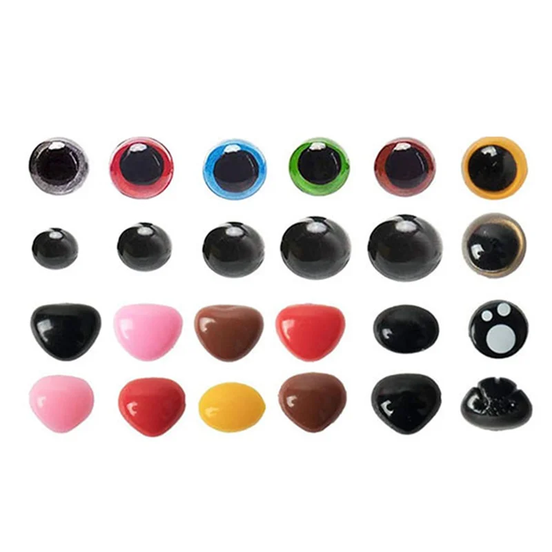 ODIES-1040Pcs 6-14 مللي متر عيون السلامة البلاستيكية لتقوم بها بنفسك مزيج حجم الكروشيه الحيوان العين لملحقات العين والأنوف مجموعة #3